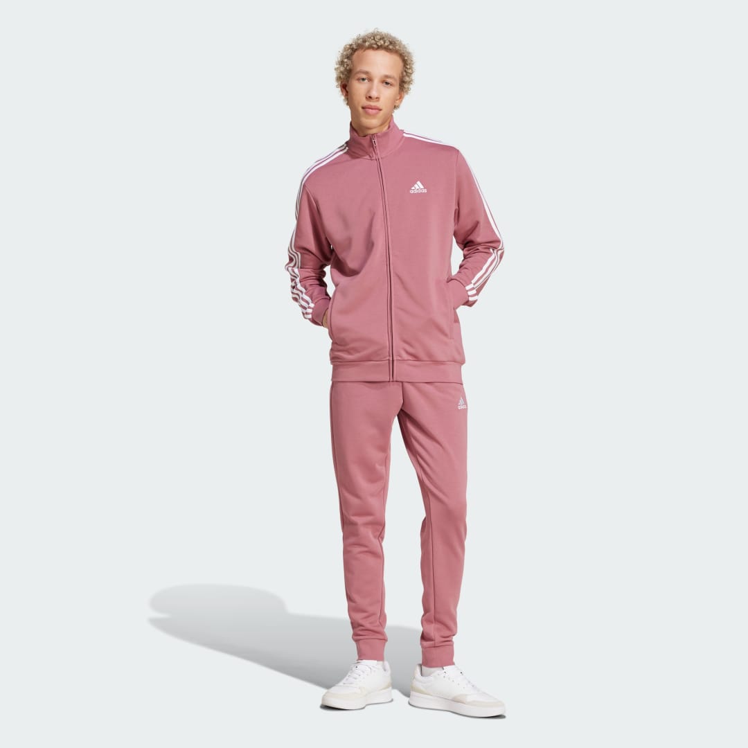 Súprava adidas Performance Basic 3-Stripes French Terry Tracksuit Ružová | IY6654, 0