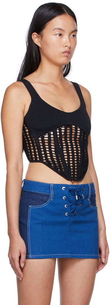 Tielko Dion Lee Recycled Viscose Tank Top with Lace Up Biela | A7568S22, 4