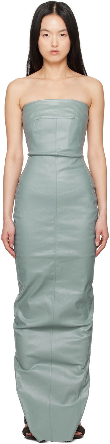 Šaty Rick Owens Rick Owens Hollywood Bustier Denim Gown Zelené | RP01E7524 SCT, 0