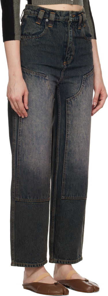 Džínsy Eckhaus Latta Eckhaus Latta Double Knee Baggy Jeans Modrá | 1229-EL-PF25-MR -, 1