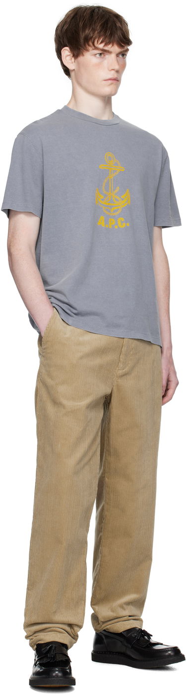 Tričko A.P.C. A.P.C. Davy Anchor Graphic Tee Šedá | COHBS-H26518, 3
