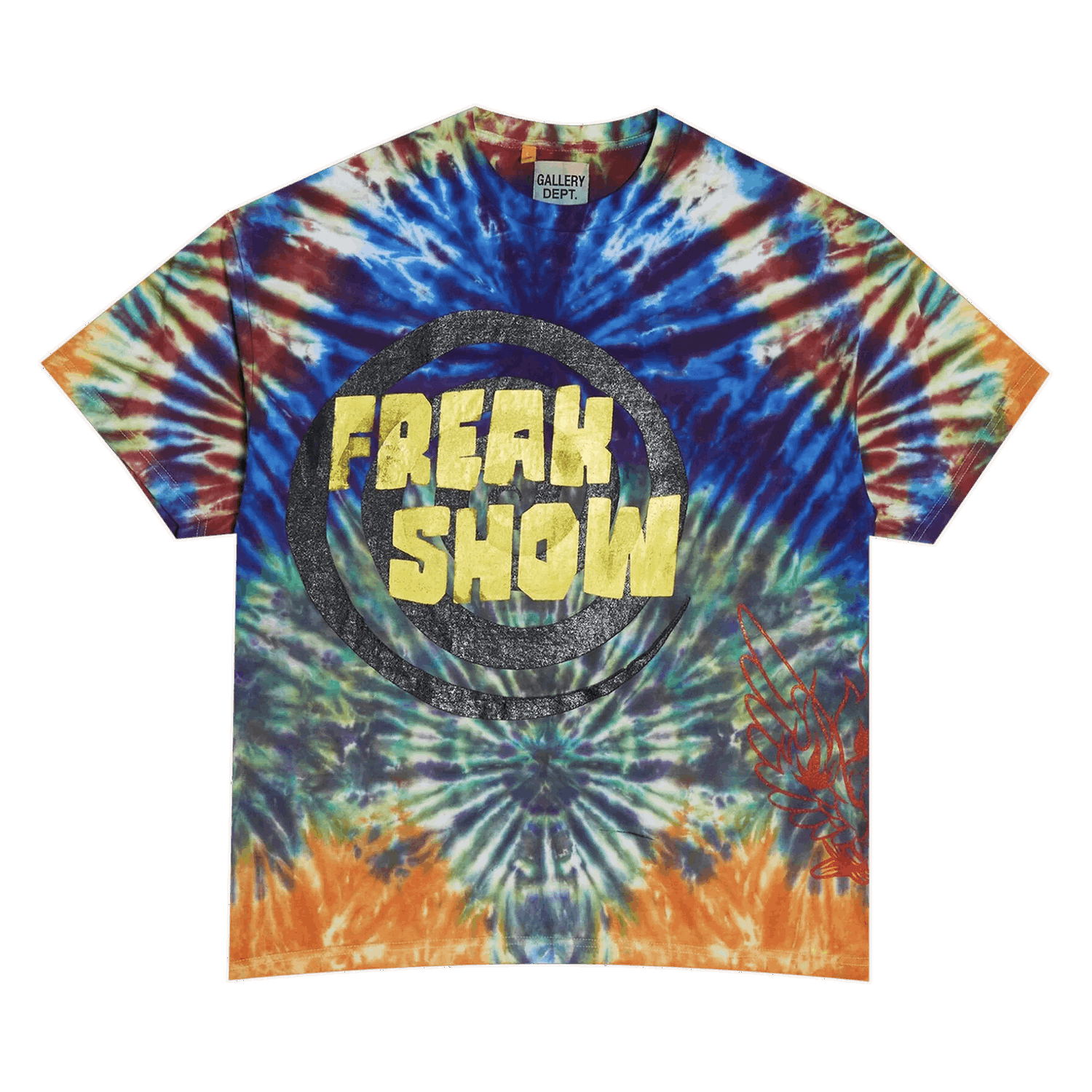 Tričko Gallery Dept. Freak Show Tie Dye Tee Navy | FS 10090 MULT, 0