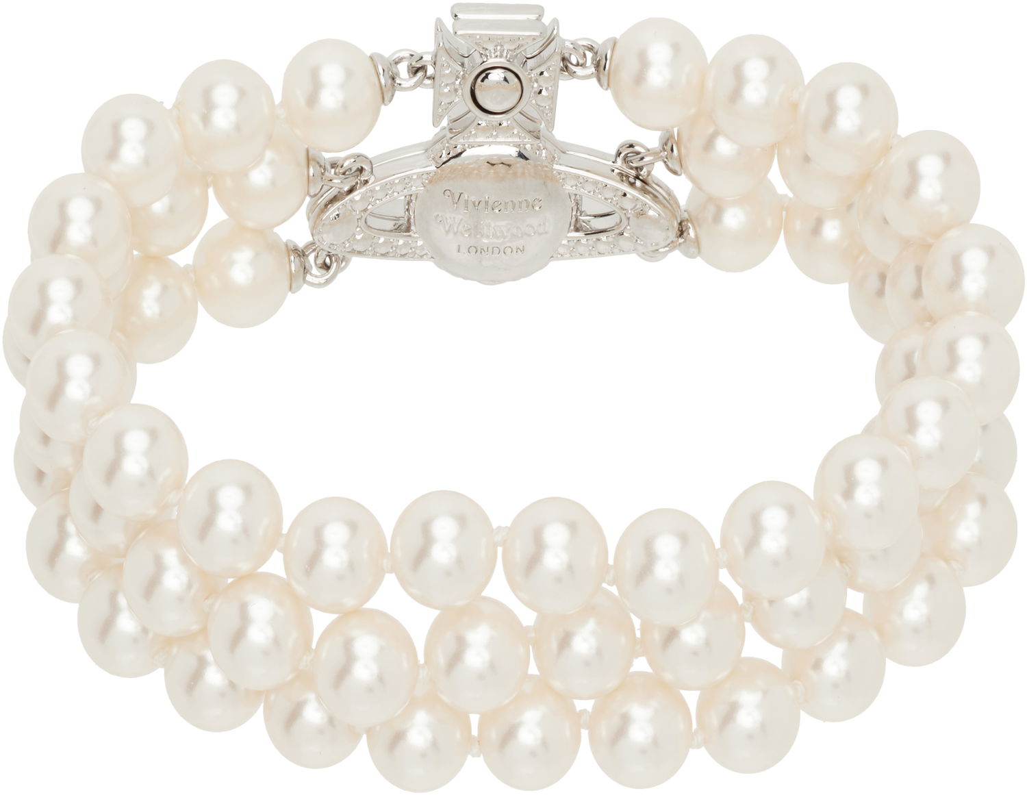 Náramok Vivienne Westwood Vivienne Westwood Graziella Three Row Pearl Bracelet Biela | 6103008J-02P132, 1