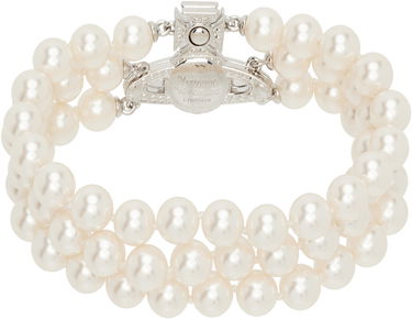 Náramok Vivienne Westwood Vivienne Westwood Graziella Three Row Pearl Bracelet Biela | 6103008J-02P132, 1