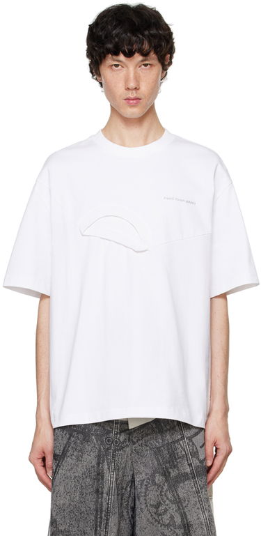 Tričko Feng Chen Wang Feng Chen Wang Paneled Collar T-Shirt Biela | FF12TSH713, 0