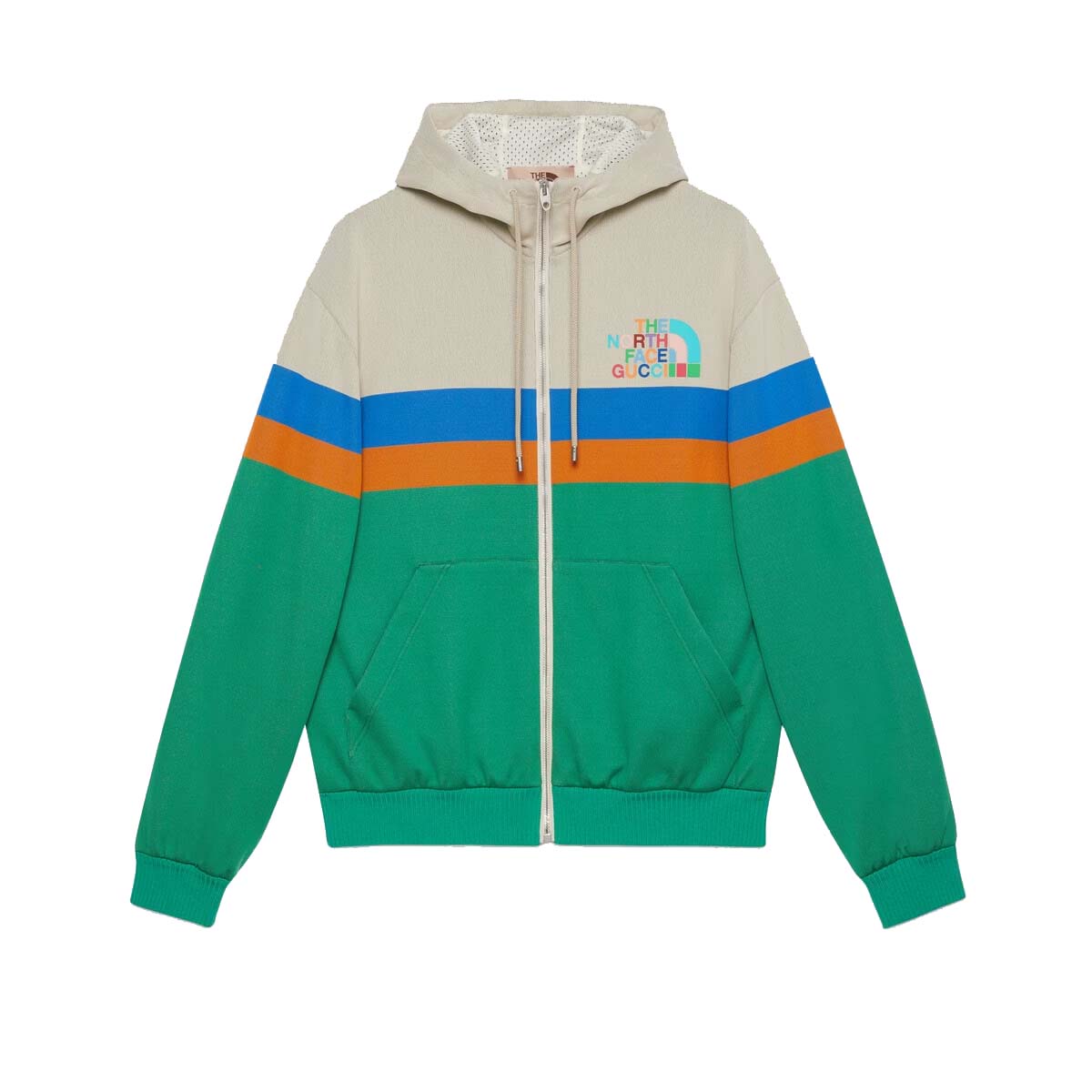 Bunda Gucci The North Face x Hooded Jacket Ivory/Green Zelené | 675542 XJDWR 9172, 0