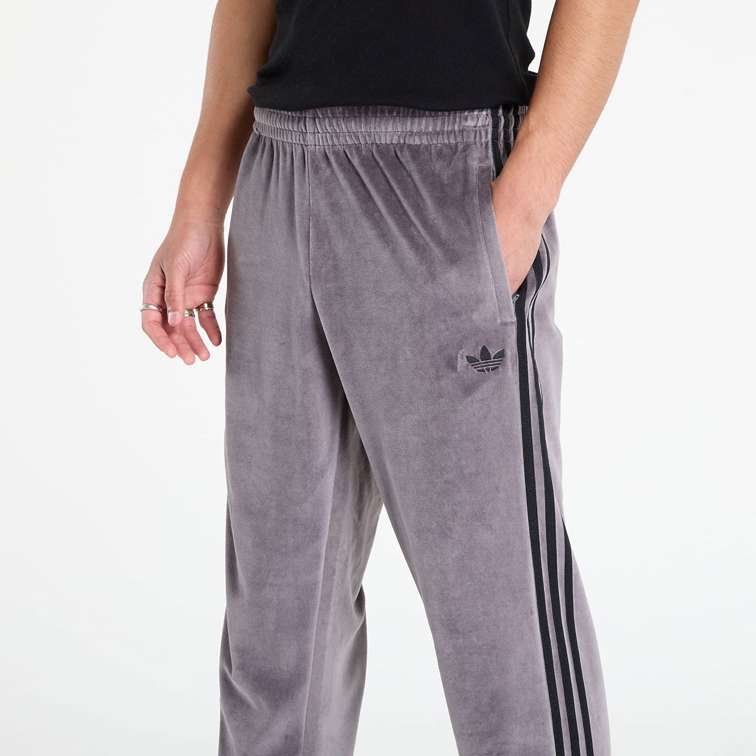 Tepláky adidas Originals adidas Adicolor SST Velour Track Pants Šedá | JX1557, 1