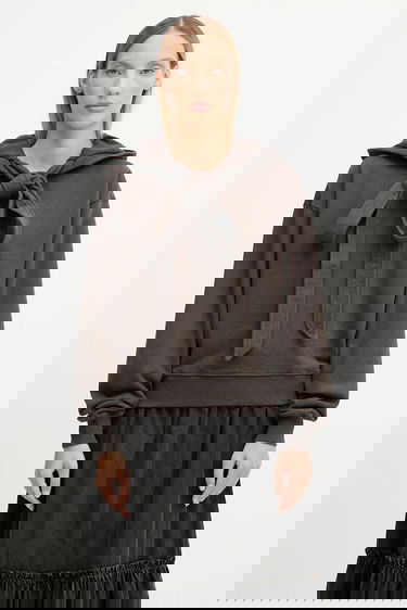 Mikina JW Anderson JW Anderson Tied Bow Hoodie Hnedá | JW0244.PG1719, 0