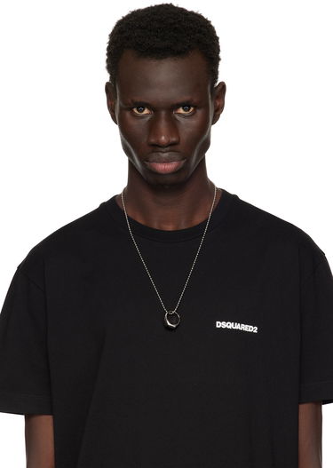 Náhrdelník DSQUARED2 Dsquared2 D2 Hedonism Punk Ring Necklace Metalická | NEM0011-13420001-M885, 1