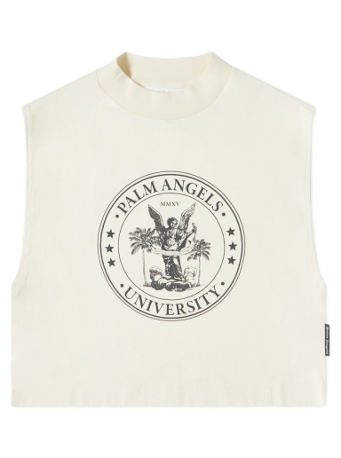 Tielko Palm Angels College Logo Muscle Vest Béžová | PWAC011S23JER0050410