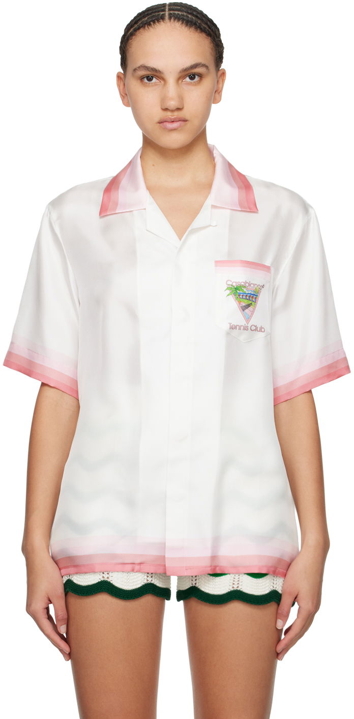 Košeľa Casablanca Tennis Club Icon Shirt Biela | U-MPS24-SH-003-05