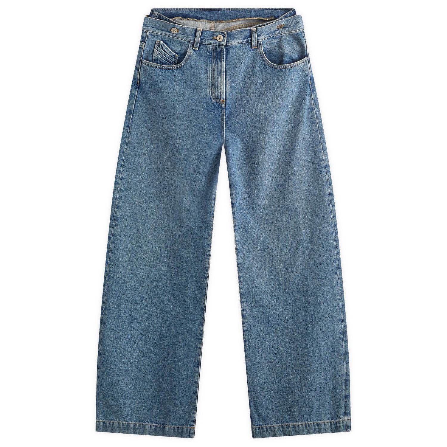 Džínsy The Attico The Attico Wide Leg Jeans 27" Modrá | 247WCP190-176, 1