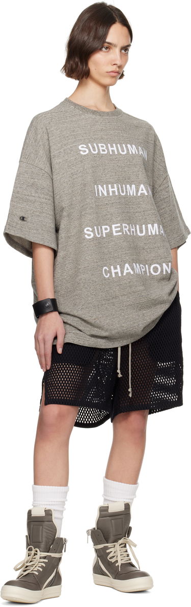 Tričko Rick Owens Rick Owens Champion Edition Tommy T-Shirt Šedá | CW01E1674 CHMJ, 3