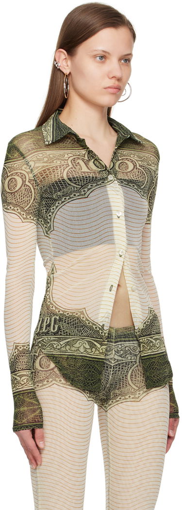 Košeľa Jean Paul Gaultier Gaultier 'The Cartouche' Print Shirt Zelené | 24/25-U-CH044-T515-400300156, 1