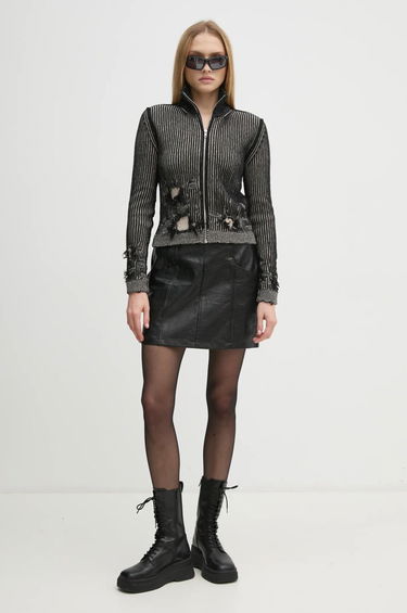 Sveter Maison Margiela Zipped Turtleneck Jacket Fialová | S62AN0133 M13076, 1