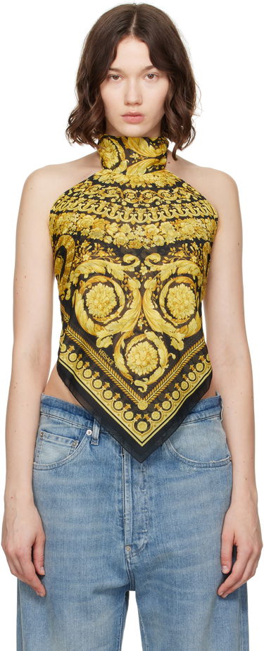 Tielko Versace Versace Barocco Foulard Halter Top Čierna | 1016588_1A11158, 0