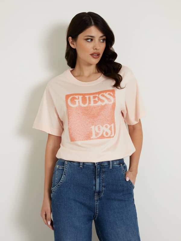 Tričko GUESS Front Logo Biela | W4GI16I3Z14, 0
