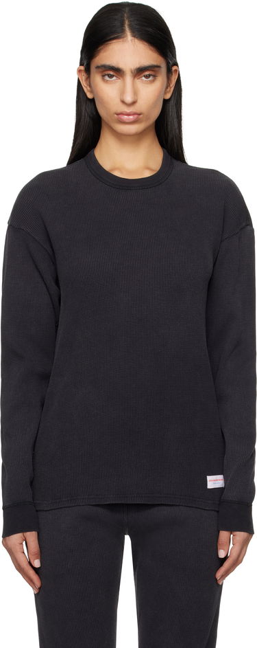 Sveter Alexander Wang Alexander Wang Long Sleeve Waffle T-Shirt Čierna | UC4221611W, 0