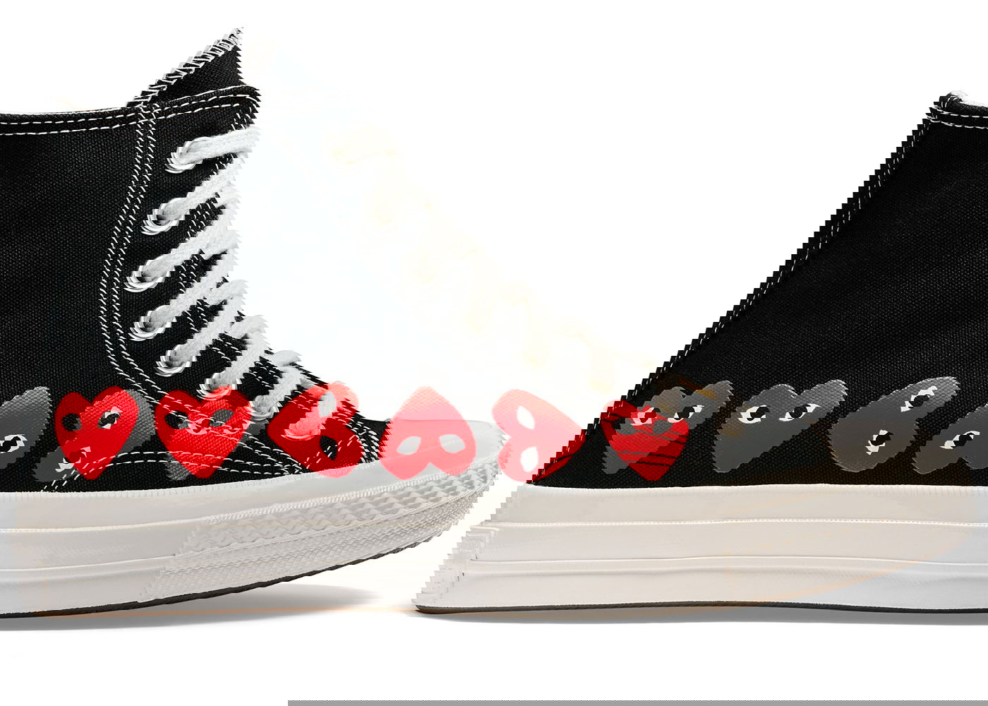 Tenisky a topánky Converse Comme des Garcons x Chuck Taylor All Star 70 Hi PLAY "Multi-Heart Black" Čierna | A08147C/AZ-K127-001-1, 0