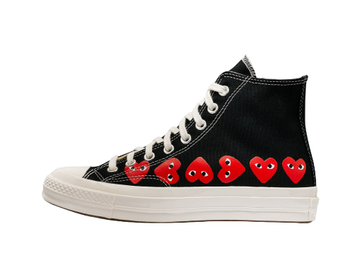 Tenisky a topánky Converse Comme des Garcons x Chuck Taylor All Star 70 Hi PLAY "Multi-Heart Black" Čierna | A08147C/AZ-K127-001-1