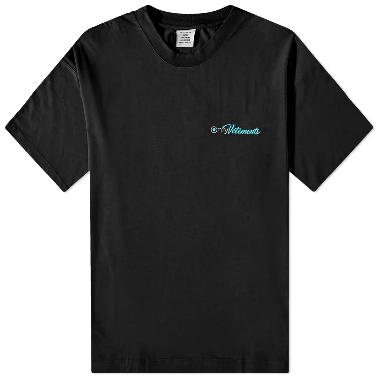Tričko VETEMENTS Only T-Shirt Washed Black Čierna | UE54TR210B, 0