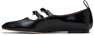 Šaty SHUSHU/TONG SHUSHU/TONG Double Bow Mary Jane Ballerina Flats Čierna | MWDDAC04 LEA001, 2