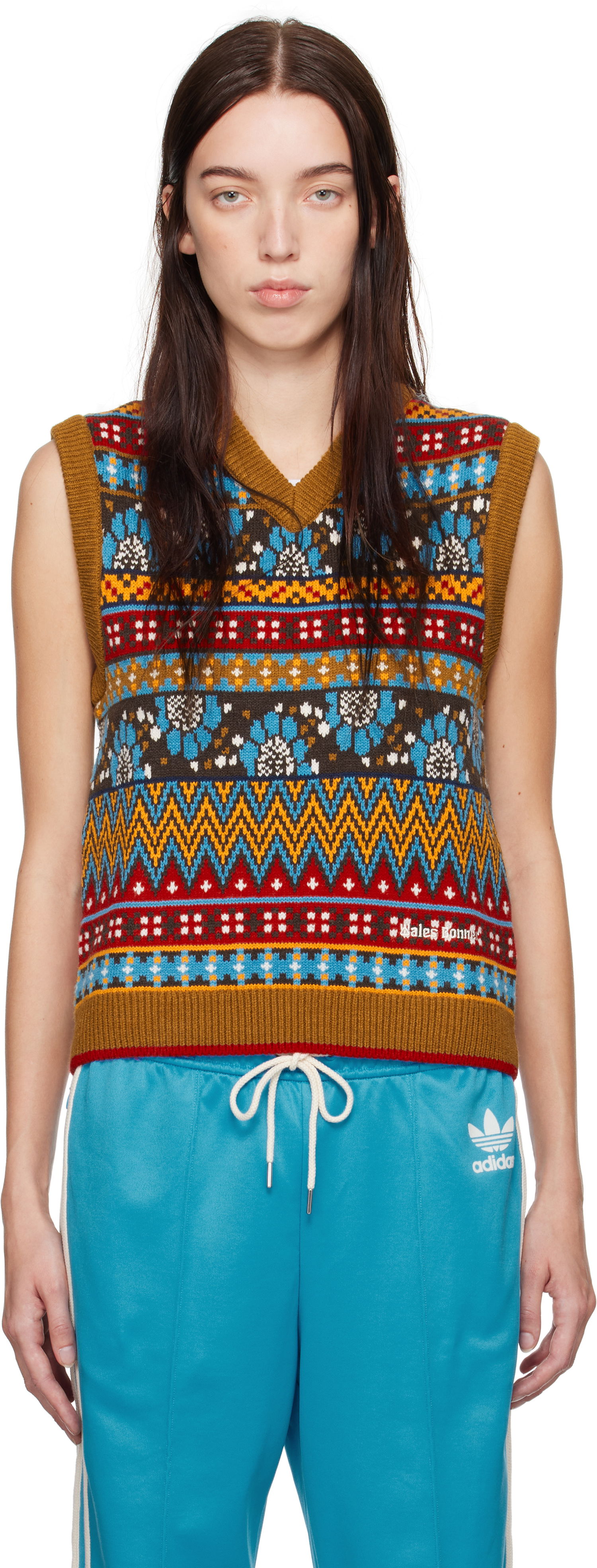 Vesta Wales Bonner Wales Bonner Knit Vest Hnedá | JE5983, 0