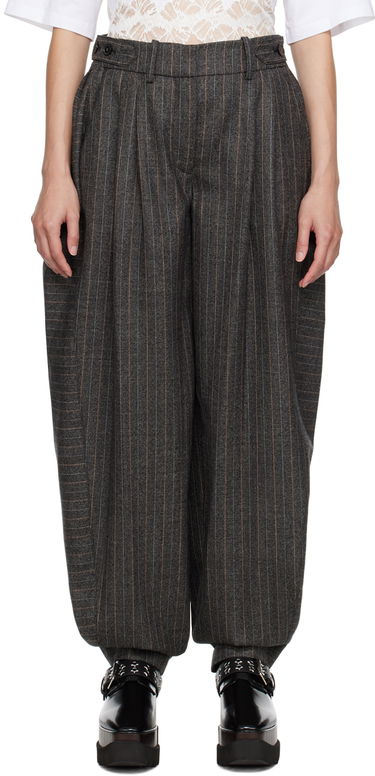 Nohavice Stella McCartney Stella McCartney Pinstripe Balloon Trousers Šedá | 6401383CR751, 0