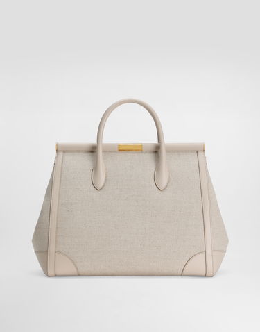 Kabelka Dolce & Gabbana Dolce & Gabbana Marlene Fabric and Calfskin Handbag Béžová | BB7763A9AC88M043, 3