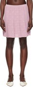 Pleated Jacquard Miniskirt