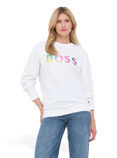 Mikina BOSS Equal Sweatshirt Biela | 50477836