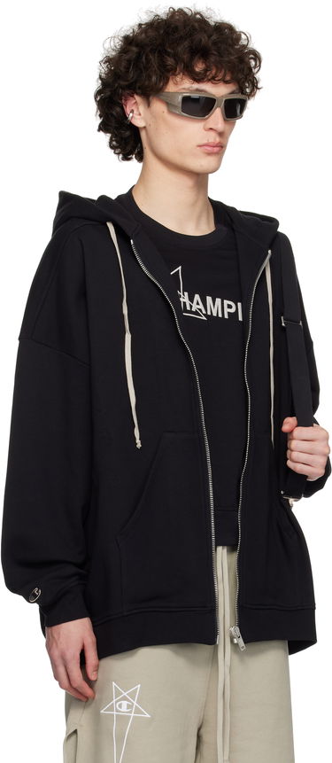 Mikina Rick Owens Rick Owens Champion Edition Jumbo Jason's Zip Hoodie Čierna | CM01E1663 CHFE FELPA, 1