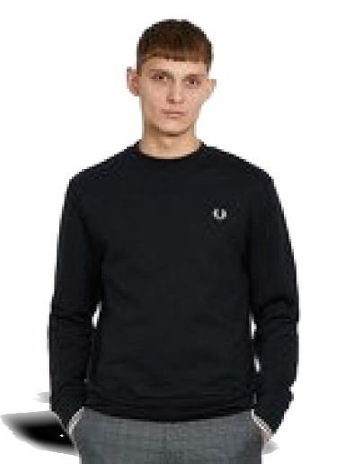 Mikina Fred Perry Crew Neck Sweatshirt Čierna | M7535-184