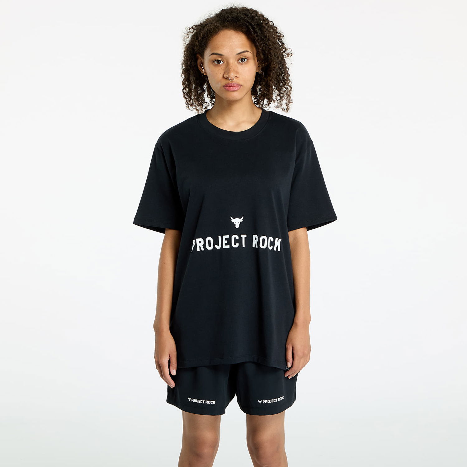 Tričko Under Armour Project Rock Campus Q3 T-Shirt Black/ White Čierna | 1386440-001, 0