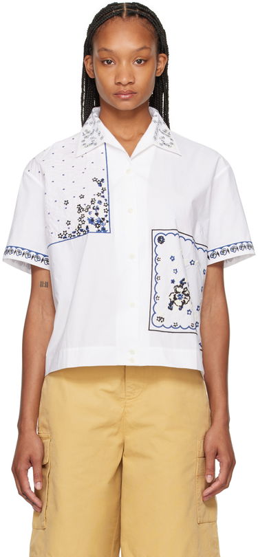 Košeľa YMC Wanda Floral Print Shirt Biela | Q2WAO, 0