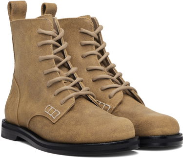 Tenisky a topánky JW Anderson JW Anderson Suede Lace-Up Ankle Boots with Contrast Stitching Béžová | BT0107-LA0319, 3