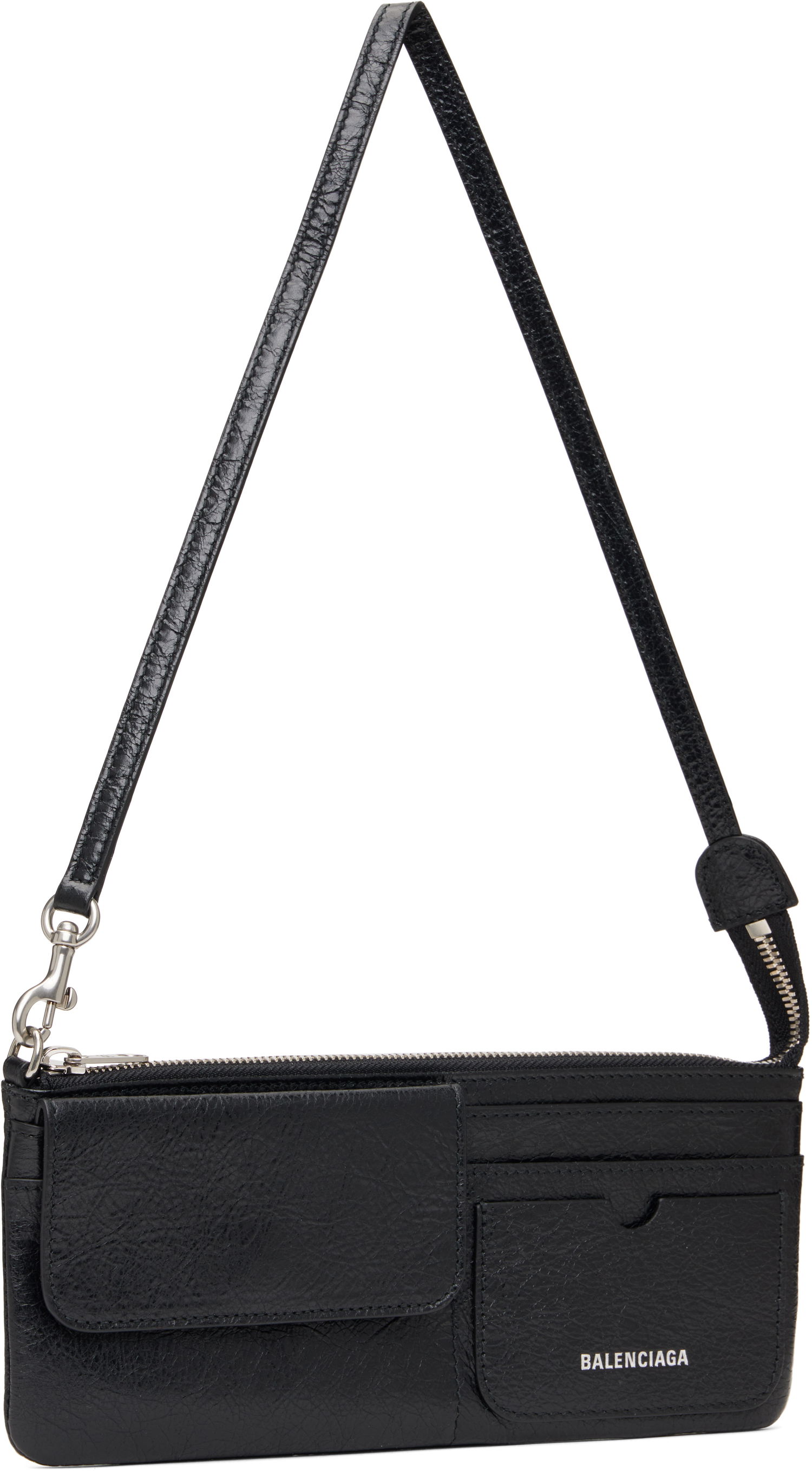 Peňaženka Balenciaga Black Leather Superbusy Shoulder Pouch Bag Čierna | 801956 2AA9Z, 1