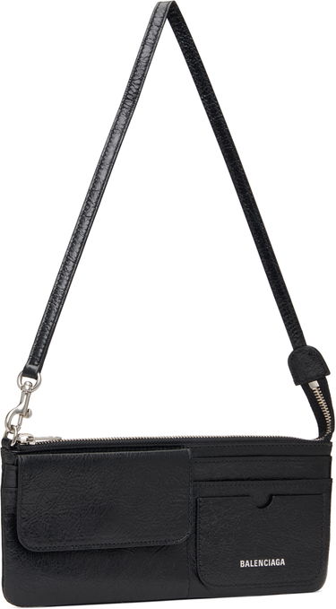 Peňaženka Balenciaga Black Leather Superbusy Shoulder Pouch Bag Čierna | 801956 2AA9Z, 1
