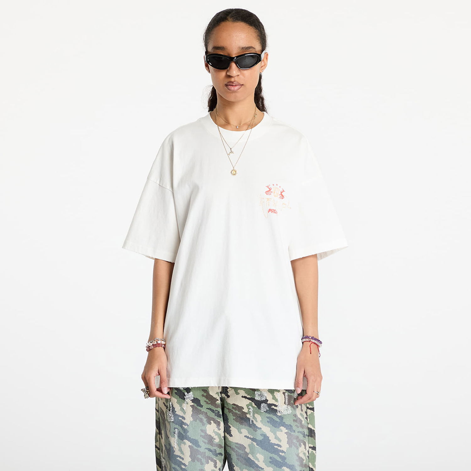 Tričko Footshop PROSTO x Crest Graphic T-Shirt Biela | FTSHP_417, 1