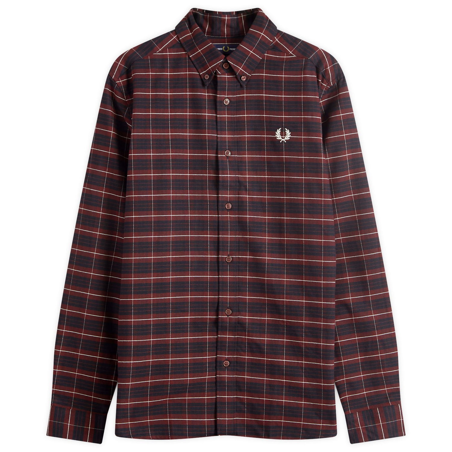 Košeľa Fred Perry Brushed Tartan Oxford Shirt Červená | M8714-K22, 0