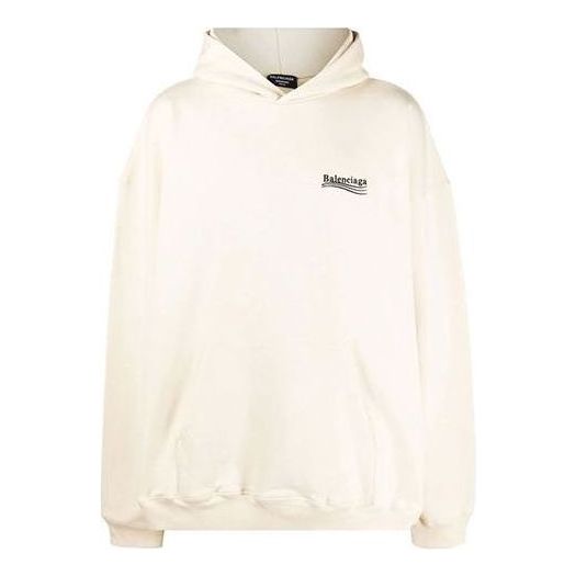Mikina Balenciaga Balenciaga Political Campaign Large Fit Hoodie Biela | 620973TKVI98962