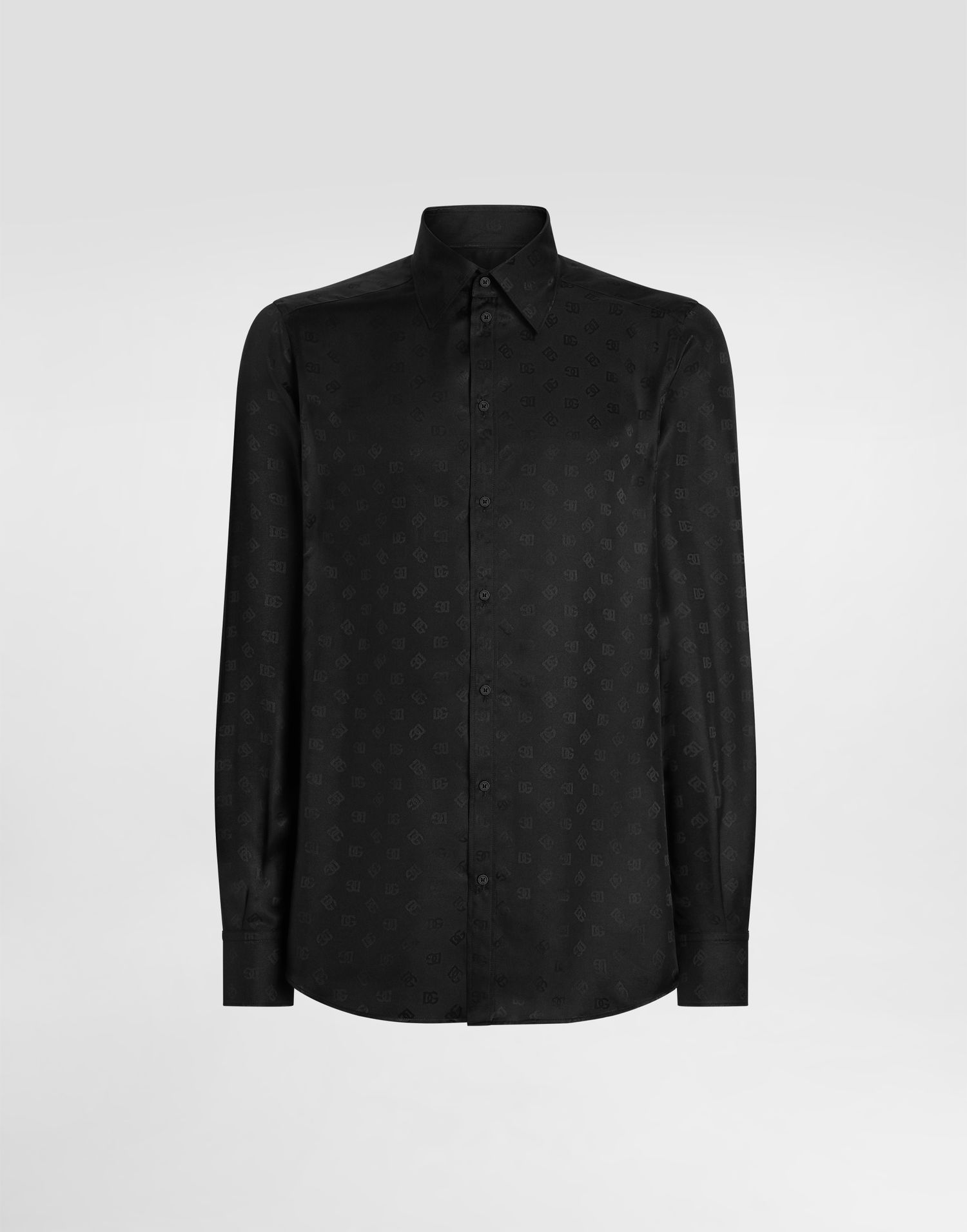 Košeľa Dolce & Gabbana Dolce & Gabbana DG Logo Jacquard Shirt Čierna | G5MM4TFJ1JYN0000, 0