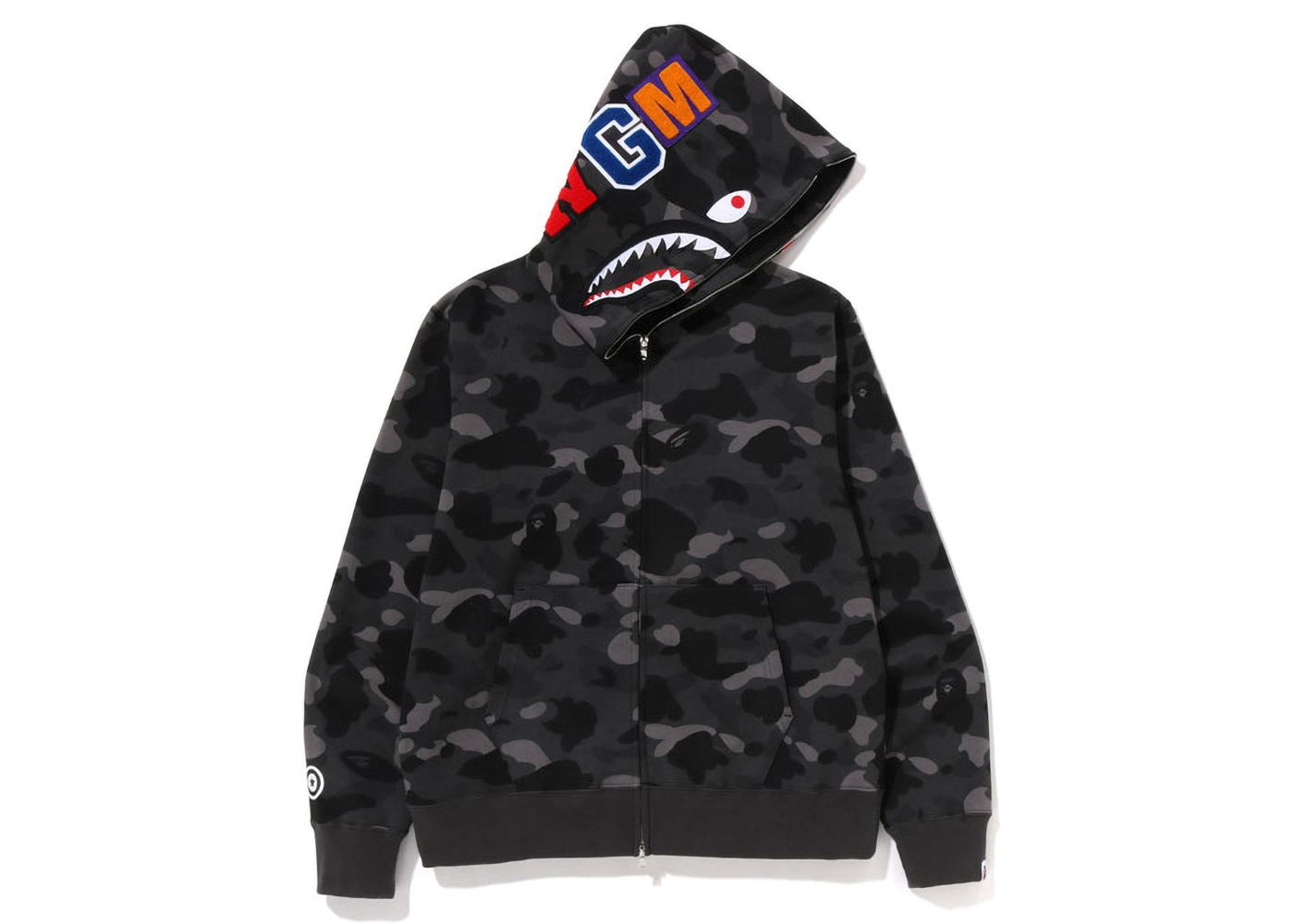 Mikina BAPE Color Camo Shark Full Zip Hoodie Čierna | 1J20-115-003, 0