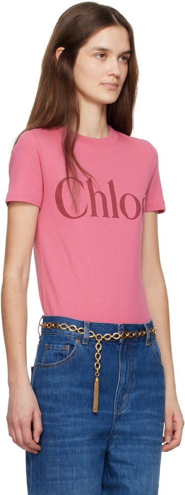 Tričko CHLOÉ Chloé Baby Fit Logo T-Shirt Ružová | CH25SJH08192, 1