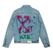 Off-White Spray Paint Graffiti Denim Jacket