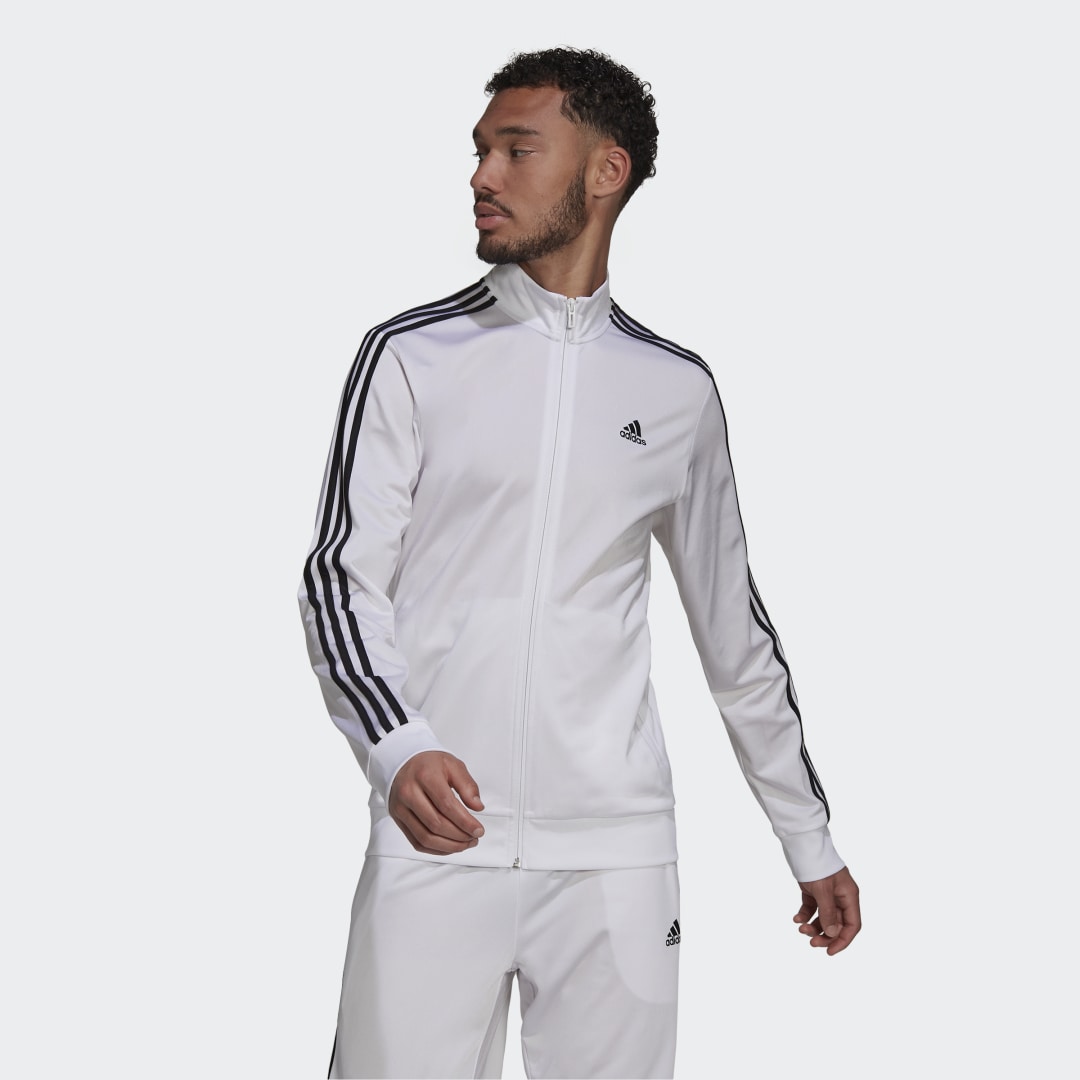 Bunda adidas Originals Primegreen Essentials Warm-Up 3-Stripes Track Jacket Biela | H46102, 0