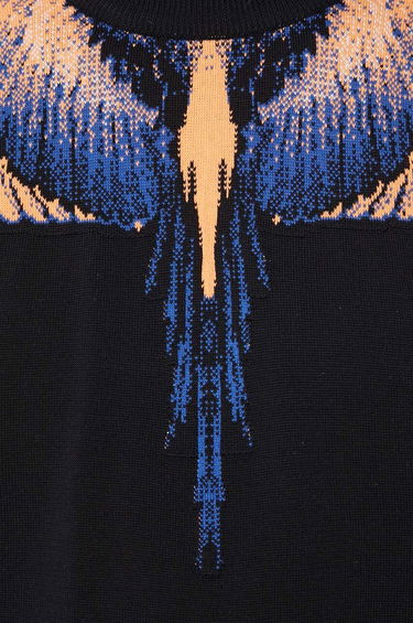 Sveter Marcelo Burlon Marcelo Burlon Icon Wings Knit Boxy Crew Sweatshirt Čierna | CMHE024S24KNI0011026, 5