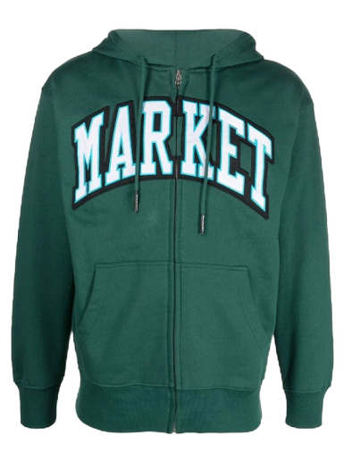 Mikina MARKET Arc Zip-Up Hoodie Zelené | 397000384-2