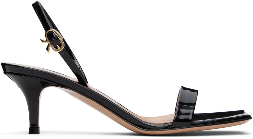 Doplnky Gianvito Rossi Gianvito Rossi Ribbon Kitten Heel Sandals Čierna | G32091-55RIC-VER