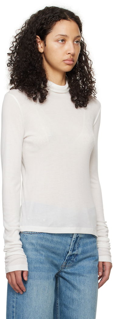 Tričko Anine Bing Slim Fit Turtleneck Top Biela | A-08-2406-100, 3